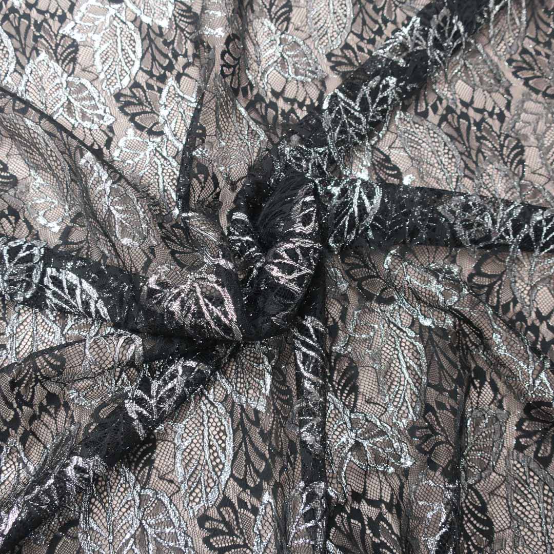 French Chantilly Lace - Black - Fabric by the Yard