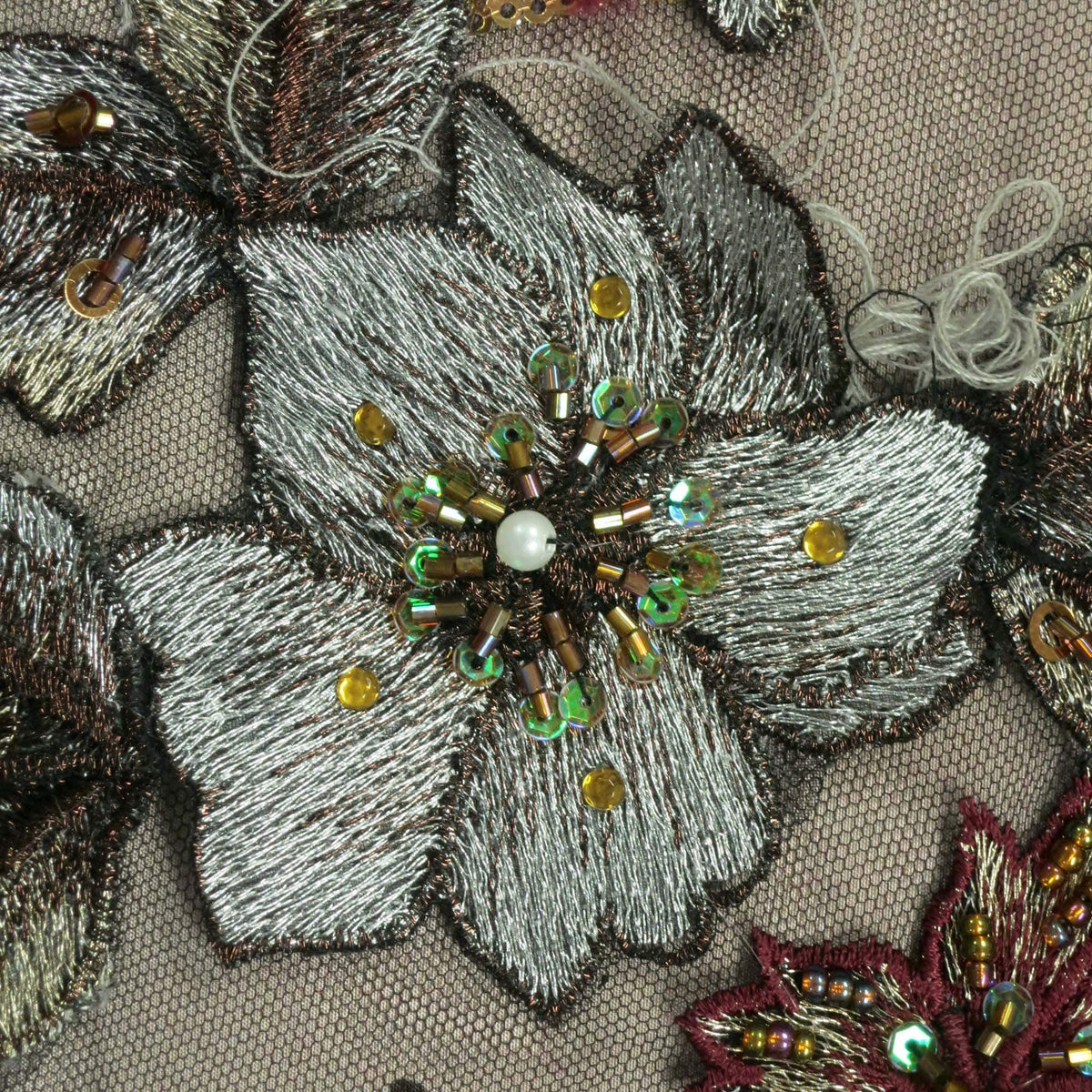 Buy Sequins Embroidery fabric