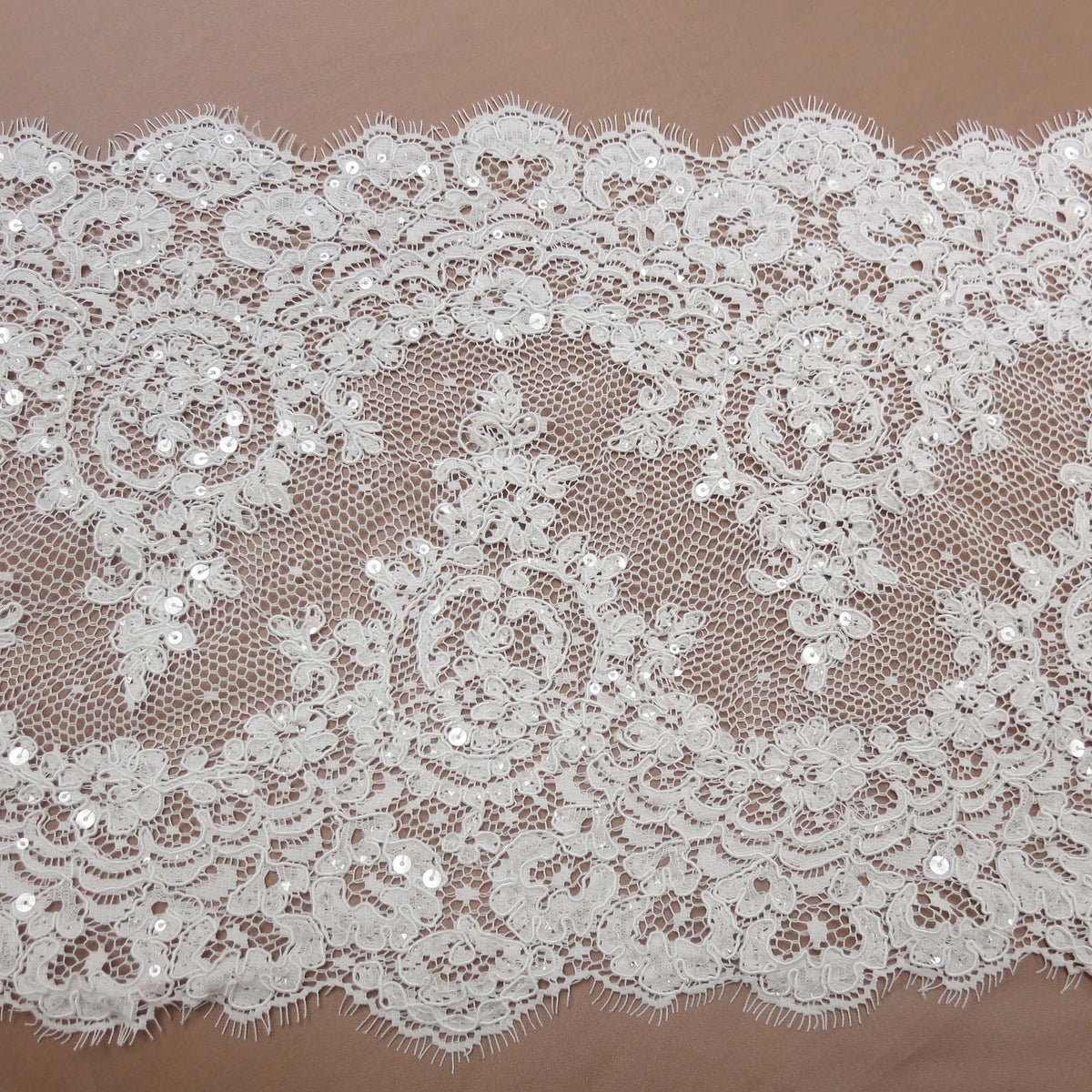 Vintage Corded Lace White