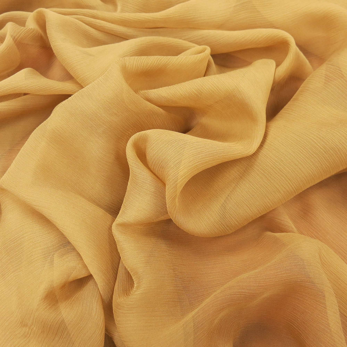 Nude Gold Crush Silk Chiffon