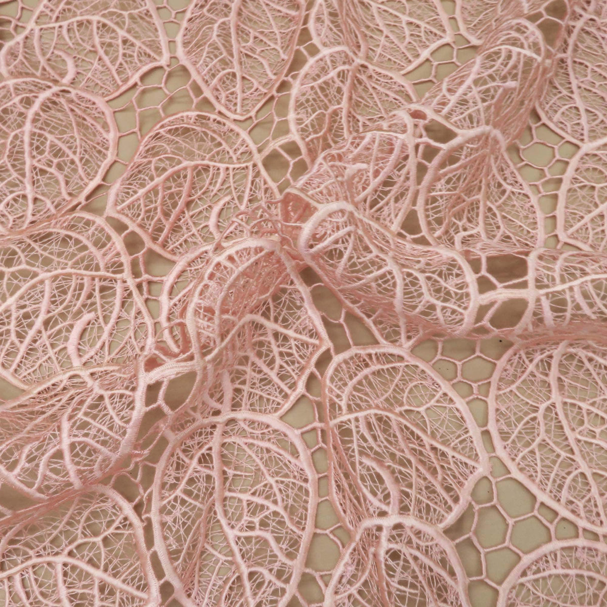 Coral Floral Guipure Lace