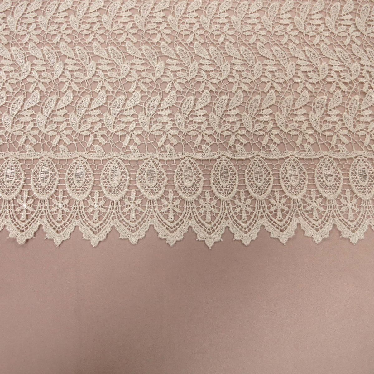 Ivory Abstract Leaves Guipure Lace