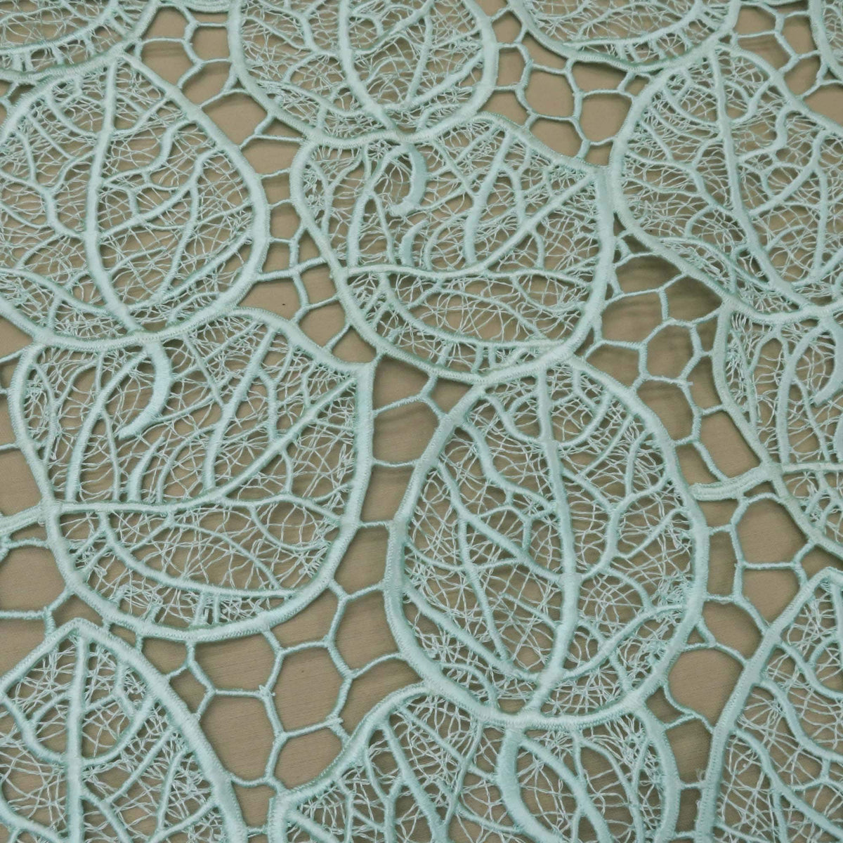 Leaf Design Guipure Lace - Teal  FABRICS & FABRICS – Fabrics & Fabrics