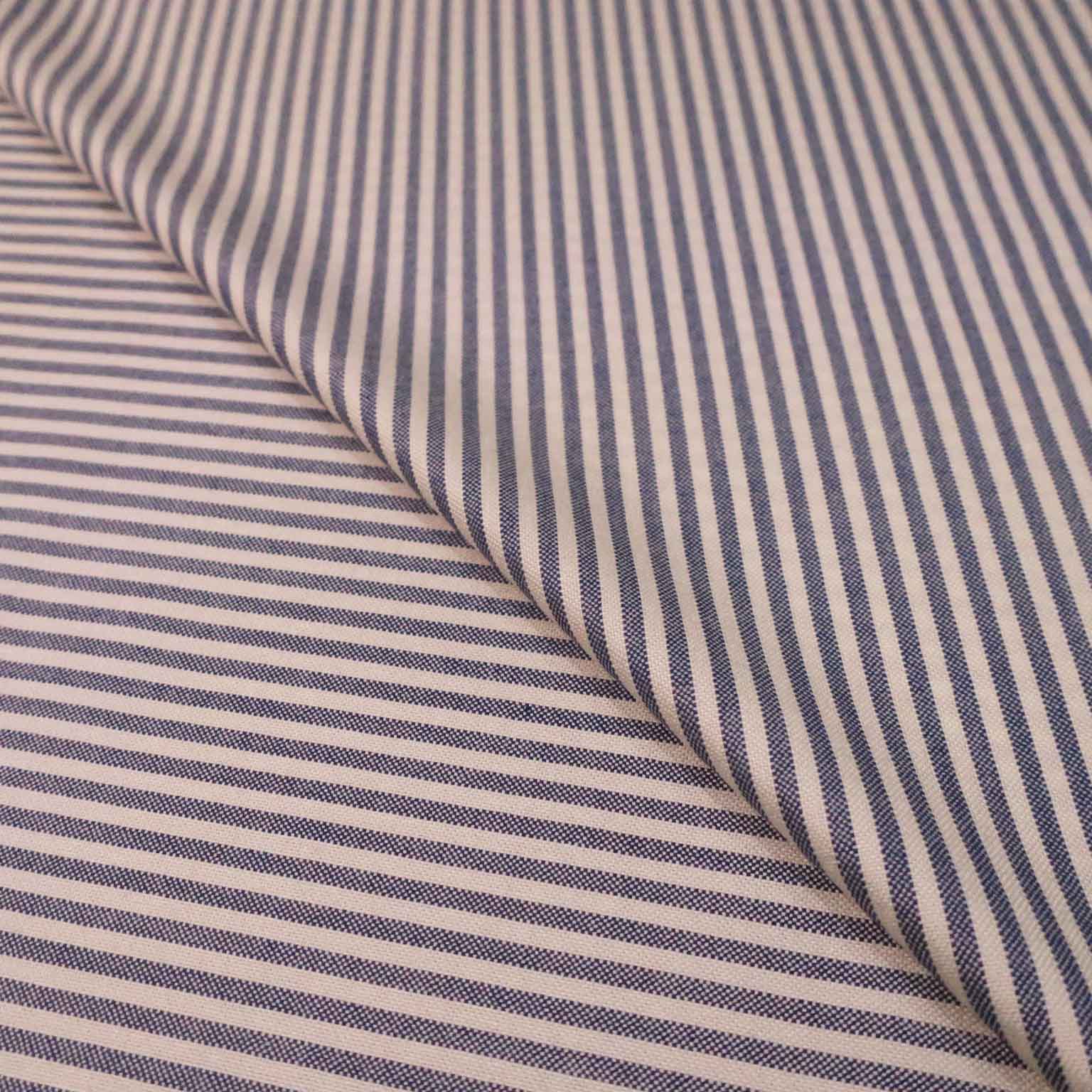 Blue and White Stripe Loro Piana Cashmere Cloud Fabric | Rex Fabrics
