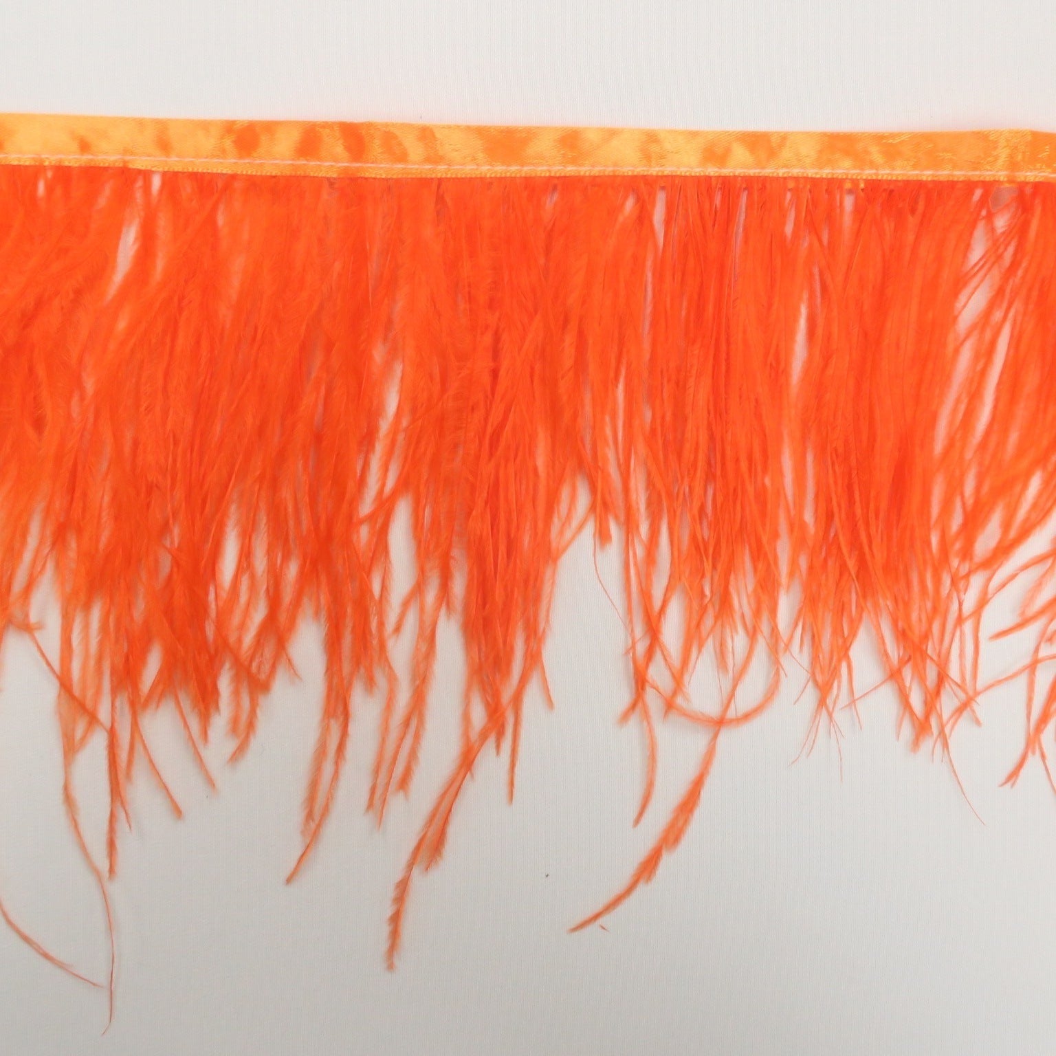 Orange Ostrich Feather Trim 2 PLY