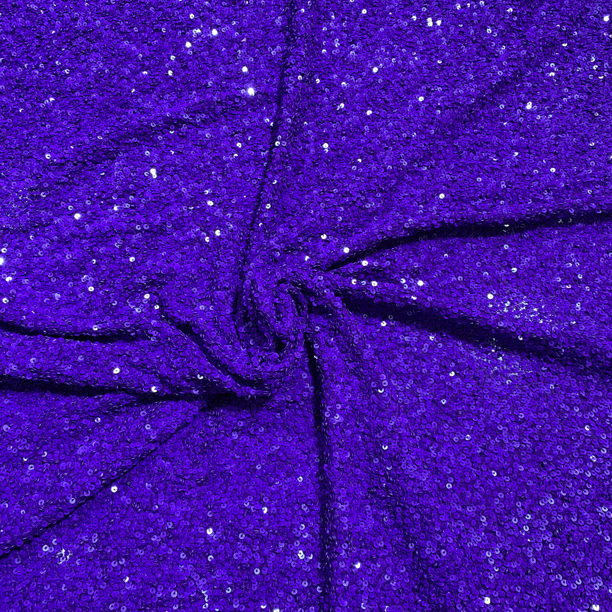 Deep Purple Heavily Sequin Embroidered Fashion Fabric | Rex Fabrics