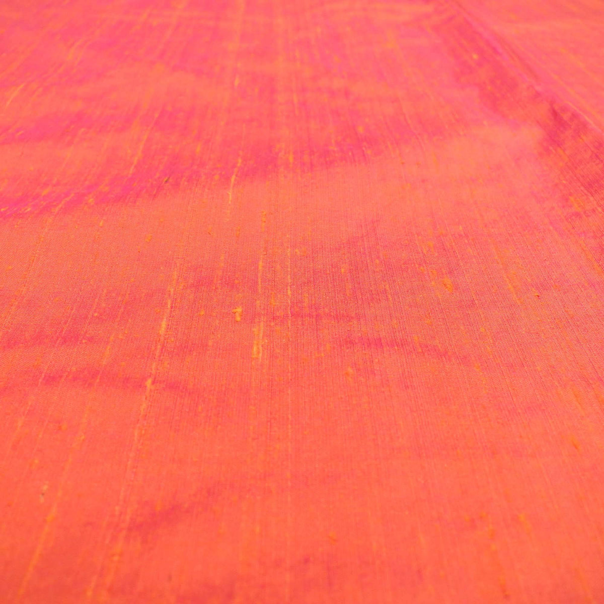 Red and Orange Iridescent Dupioni/Shantung Raw Silk | Rex Fabrics